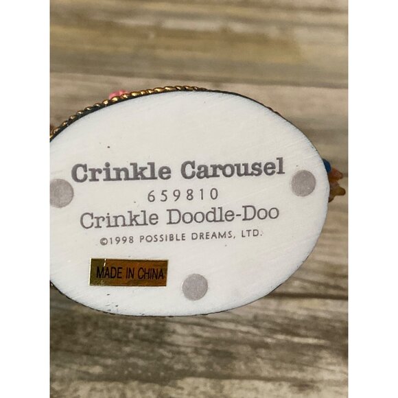 Crinkle Carousel Dept 56 Possible Dreams Lot of 4 Animals 1998 Resin Lion Pig - Picture 12 of 16